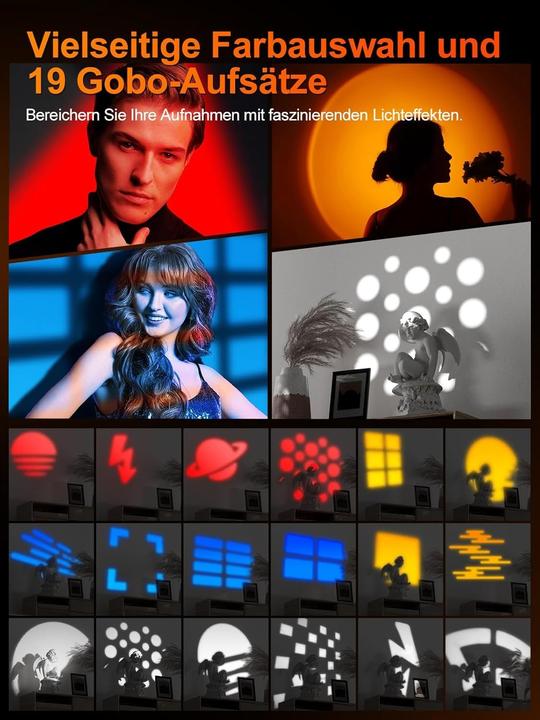 Actual product image Rollei LED-Effekt-Licht I Photoolex Gobo Light