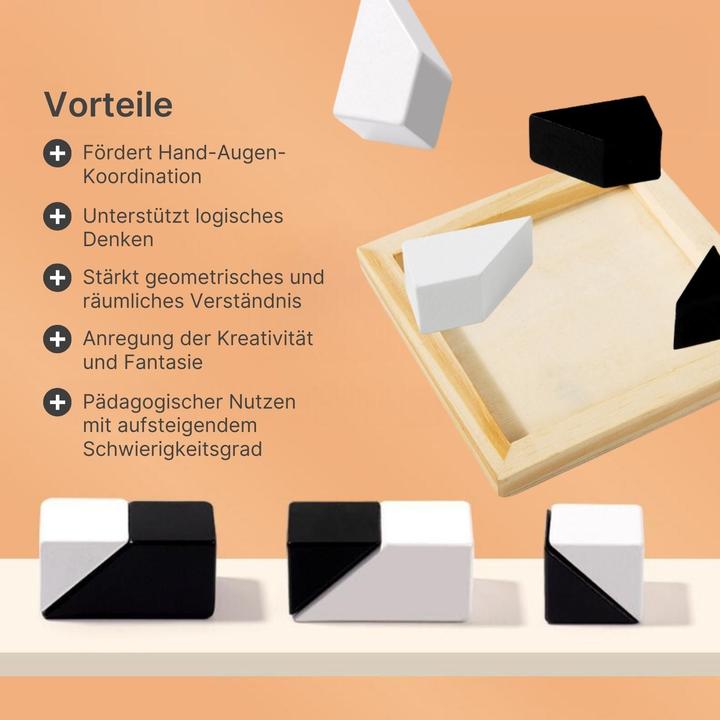 Produktbild Hermex Holz-Puzzle für Kinder Holzblock-Puzzle Lernspielzeug Pädagogisches Spielzeug