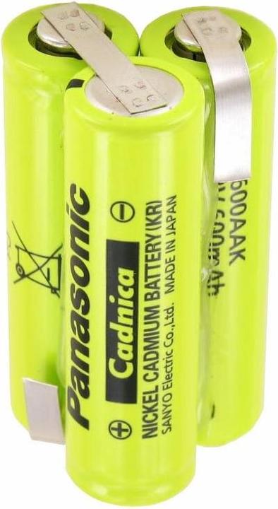 Produktbild AccuCell Konfektion NiCd Akku 3,6V 600mAh AA mit Lötfahne (AA, 600 mAh)