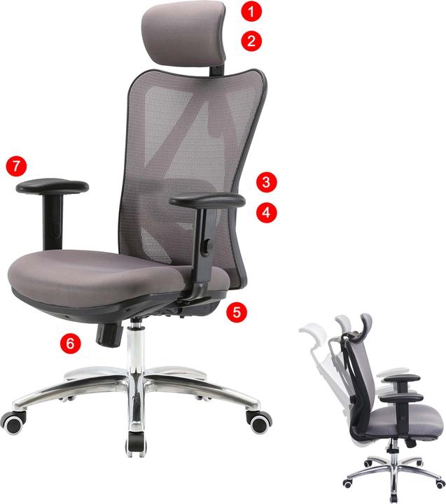 Actual product image Sihoo Office chair with lumbar support