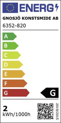Energy Label Konstsmide Micro LED light chain welded 35 amber diodes (5.38 m)