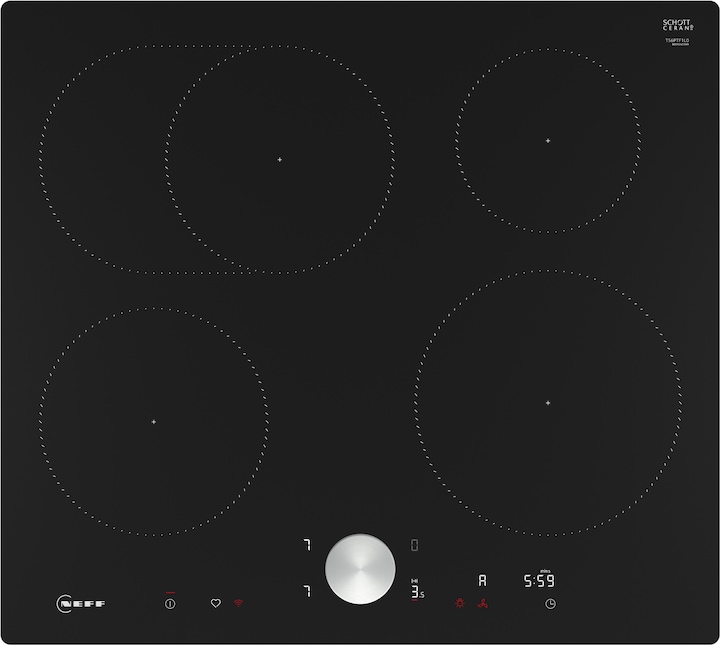 Actual product image Neff N 90, Induction hob, 60 cm, Black, flush (integrated), T56PTF1L0