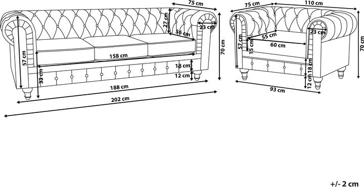 Produktbild Beliani Chesterfield