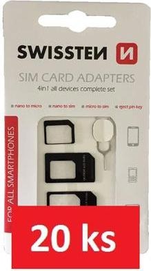 Swissten SIM adapter 4in1