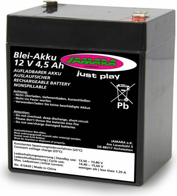 Immagine prodotto Jamara Batteria Ride-on 12V 4,5Ah Piombo Mercedes-Benz AMG GT R/ Jaguar (12 V)