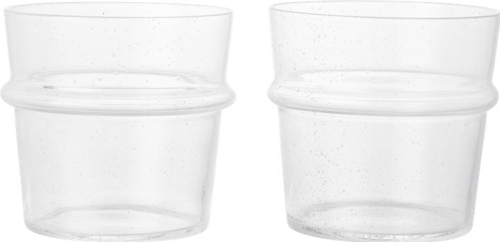 Ferm Living Boya Low Glasses - Set of 2 – Clear with bubbles (0.30 l, 2x)