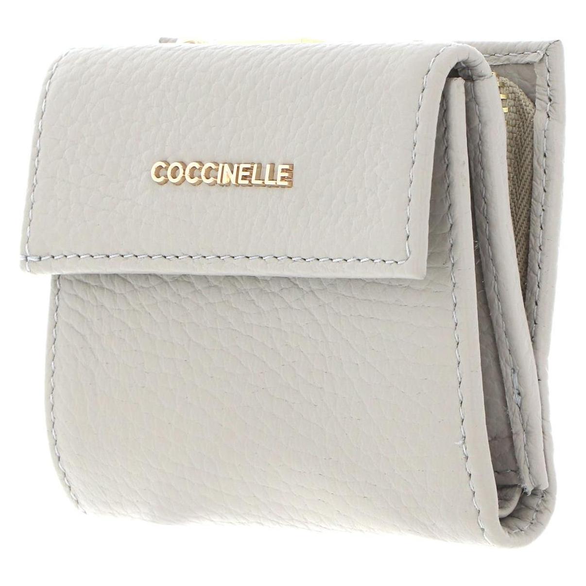 Coccinelle, Damen, Portemonnaie, Metallic Soft Mini Wallet Grainy Leather, Grün