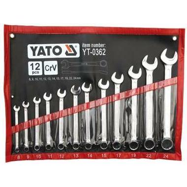 Thumbnail - Yato, Schraubenschlüssel, COMBINATION SPANNER SET 824MM 12PCS (24 mm, 8 mm, 10 mm, 14 mm, 21 mm, 23 mm, 18 mm, 22 mm, 1...