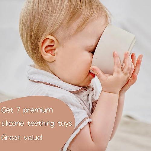 Actual product image Activity Board Baby Stacking Cup Toy, Fun Educational Stacking Cup Silicone Soft and Teething