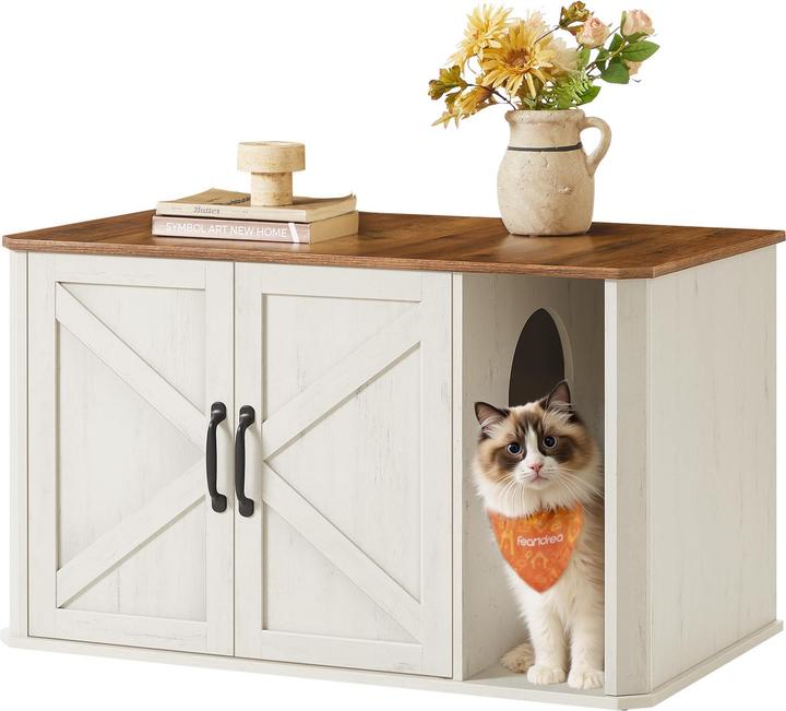 Feandrea Katzenhaus mit integriertem Katzenklo-Schrank (Katze)