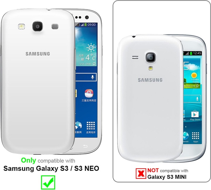 Actual product image Cadorabo TPU Matt Metallic Cover (Samsung Galaxy S3, Samsung Galaxy S3 Neo)