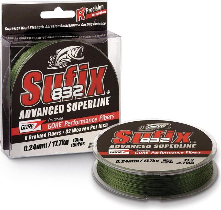 Sufix 832 Braid 120m Neon Lime (4.60 kg, 0.10 mm)