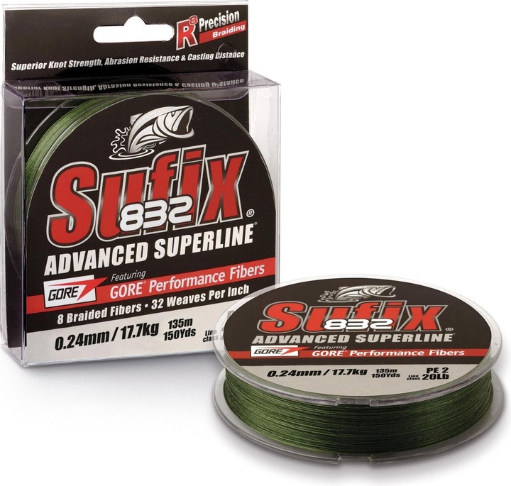 Sufix 832 Braid 120m Neon Lime (4.60 kg, 0.10 mm)