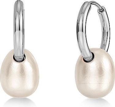 Image du produit Edblad Ohrringe BREEZE HOOPS (Acier inoxydable, Perle d'eau douce)