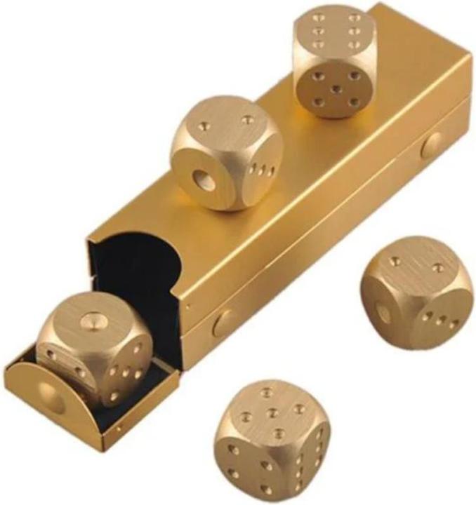 JTI Whisky stones in cube shape - gold - 5 pcs
