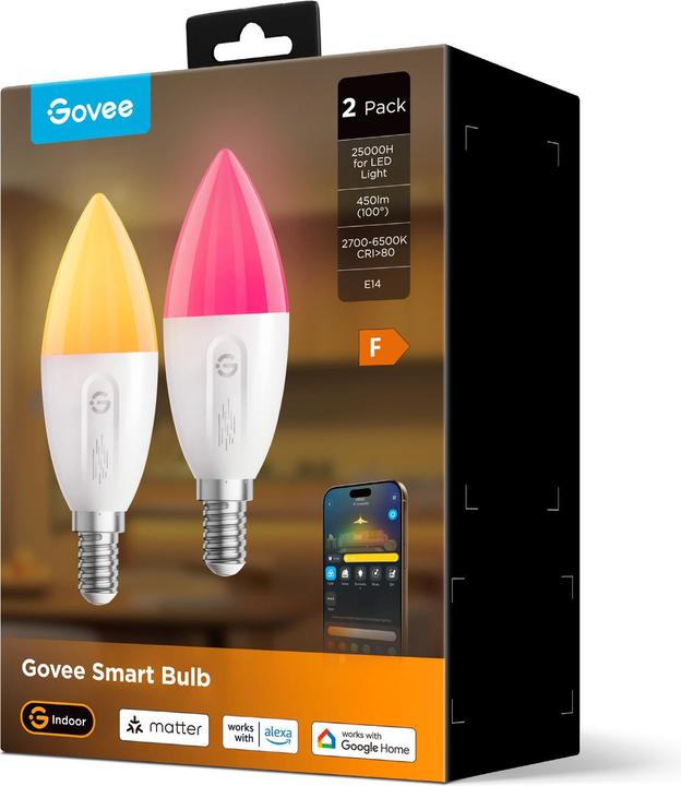 Immagine prodotto Govee Lampadina intelligente E14 (E14, 450 lm, 2x)