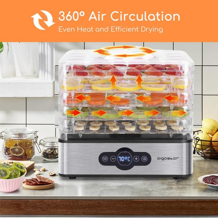Immagine prodotto Aigostar Essiccatore Essiccatore per funghi Timer per erbe aromatiche e frutta 240W