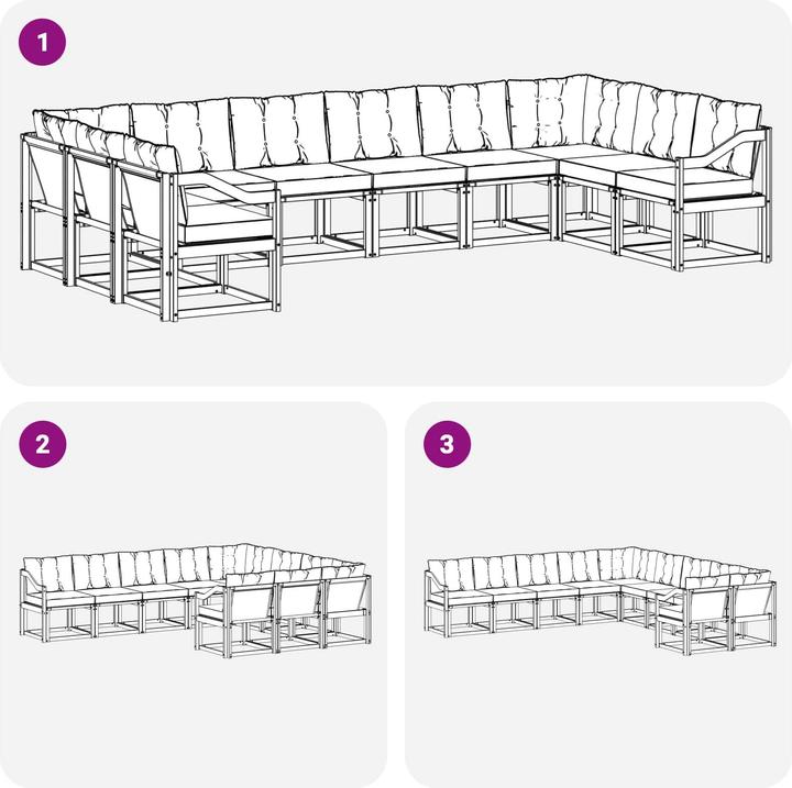 Produktbild vidaXL Outdoor-Sofa