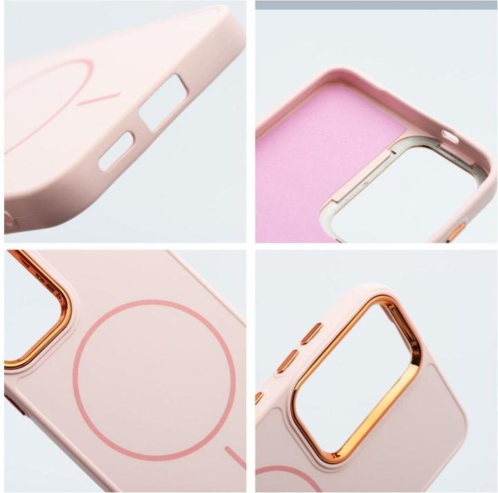 Actual product image 4Kom Back panel cover OEM FRAME MAG COVER Case compatible with MagSafe for SAMSUNG S25 ULTRA powder pink (Samsung Galaxy S25 Ultra)