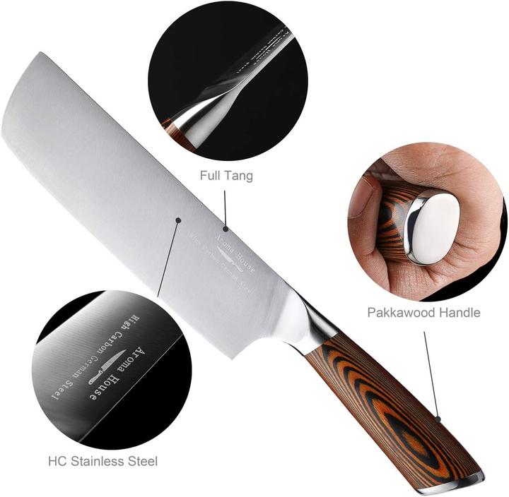 Image du produit Aroma House Nakiri Kochmesser für Rechts- und Linkshänder (18.50 cm)