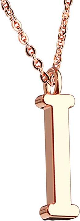 Image du produit Star Piercing Chaîne or rose pendentif lettre I (sans laiton, Acier chirurgical 316L)
