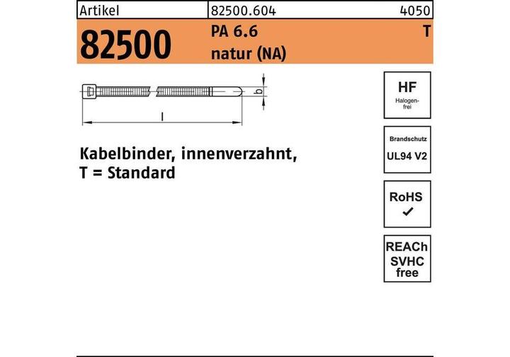 Image du produit HellermannTyton SERRE-FILS T80L NAT (Serre-câbles en plastique, 390 mm, 100 pcs)