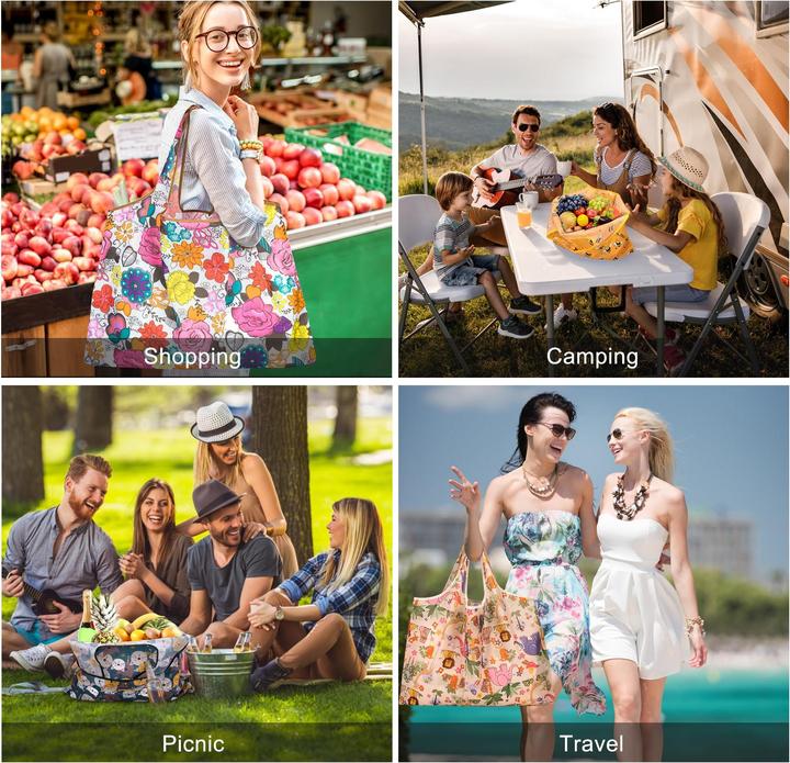 Produktbild Only-Bags.Store Faltbare Einkaufstasche Wiederverwendbare Einkaufstasche Umweltfreundliche Tragetasche