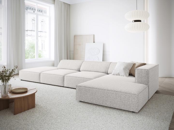 Actual product image Cosmopolitan Design Right Corner Sofa, "Arendal", 5 Seats, Light Grey, 341x166x70 Made in Europe (Corner sofa)