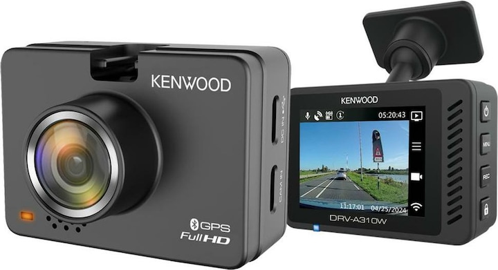 Immagine prodotto Kenwood DRV-A310W DashCam FHD 12/24V/GPS/WiFi/App (Ricevitore GPS, WiFi, Display integrato, Accelerometro, Microfono incorporato, Full HD)