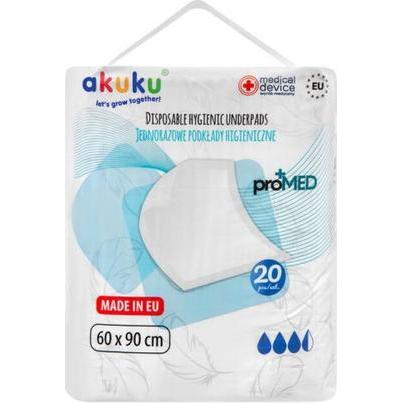 Akuku , Prodotti Per L'incontinenza, Promed 60X90 Disposable Underpads - Pack Of 20 (20X)