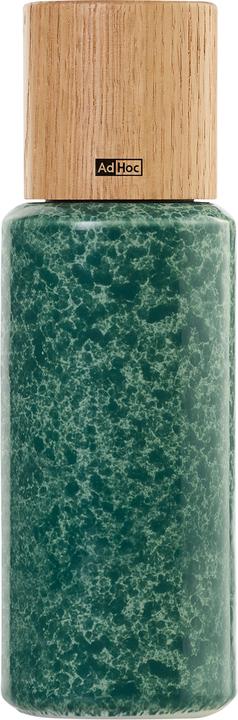 AdHoc Yara pepper / salt mill, green, CeraCut® Ceramic grinder, ceramic/red oak wood, D: 6.2 cm, H: 18 (Pepper, Salt)