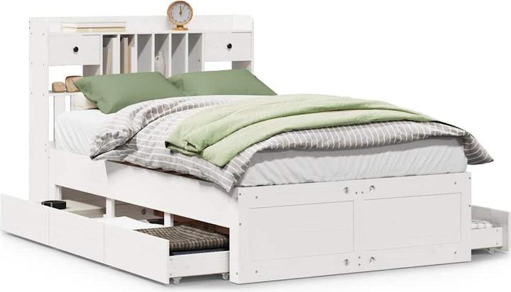 Produktbild vidaXL Bett mit Regal (140 x 200 cm)
