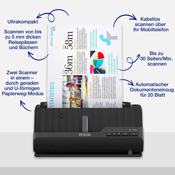 Image du produit Epson ES-C320W (Bluetooth, USB, WLAN)