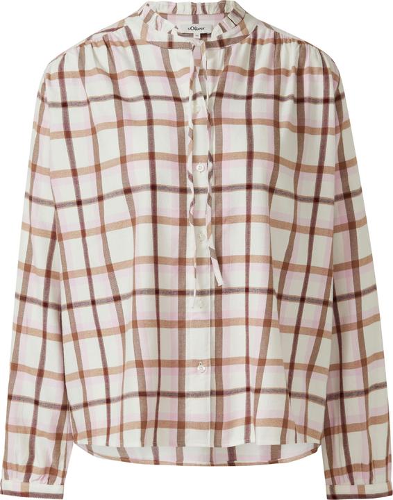 Immagine prodotto s.Oliver Bluse Flanellbluse mit Rüschenkragen (40)