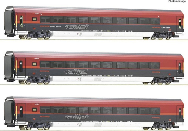 Produktbild Roco 74040 H0 3er-Set Railjet der ÖBB (Spur H0)