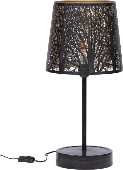 Image du produit Woood Lampe de table Keto métal noir laiton antique (E27)