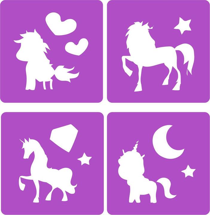 Produktbild Toi-Toys Dream Horse Strassenkreide Einhorn mit Schablonen, 10 Stk.