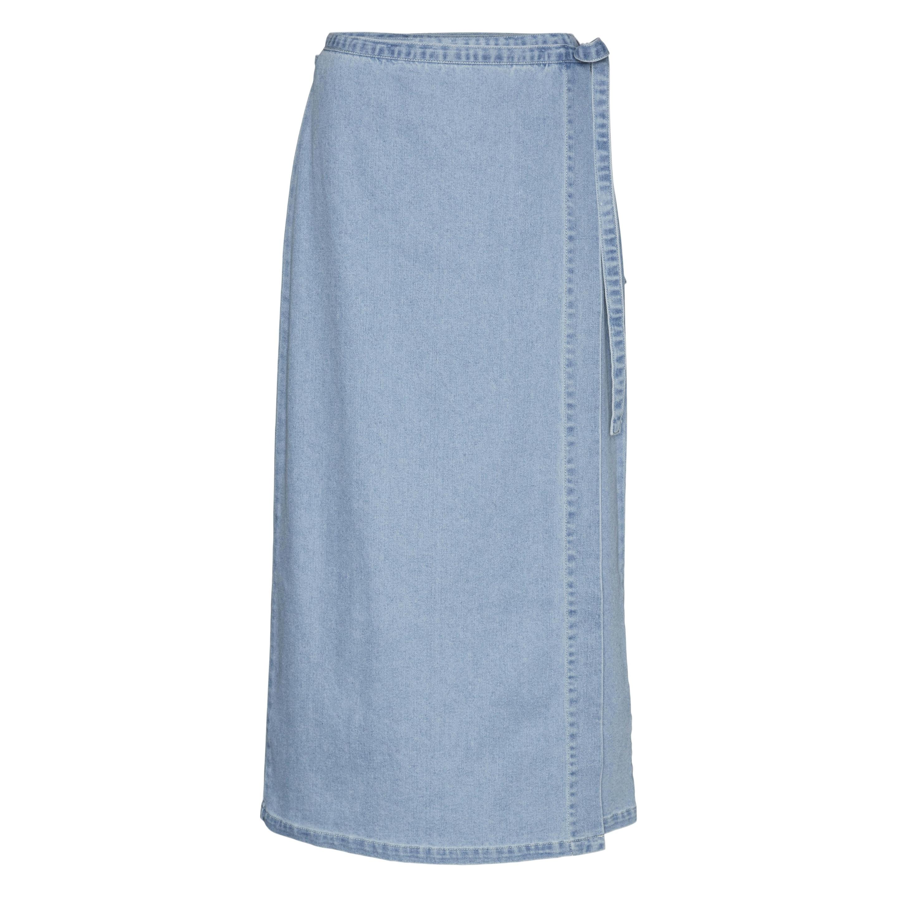 Vero Moda, Damen, Röcke, Vmzinnia Langer Rock Jeansrock, Blau, (L)