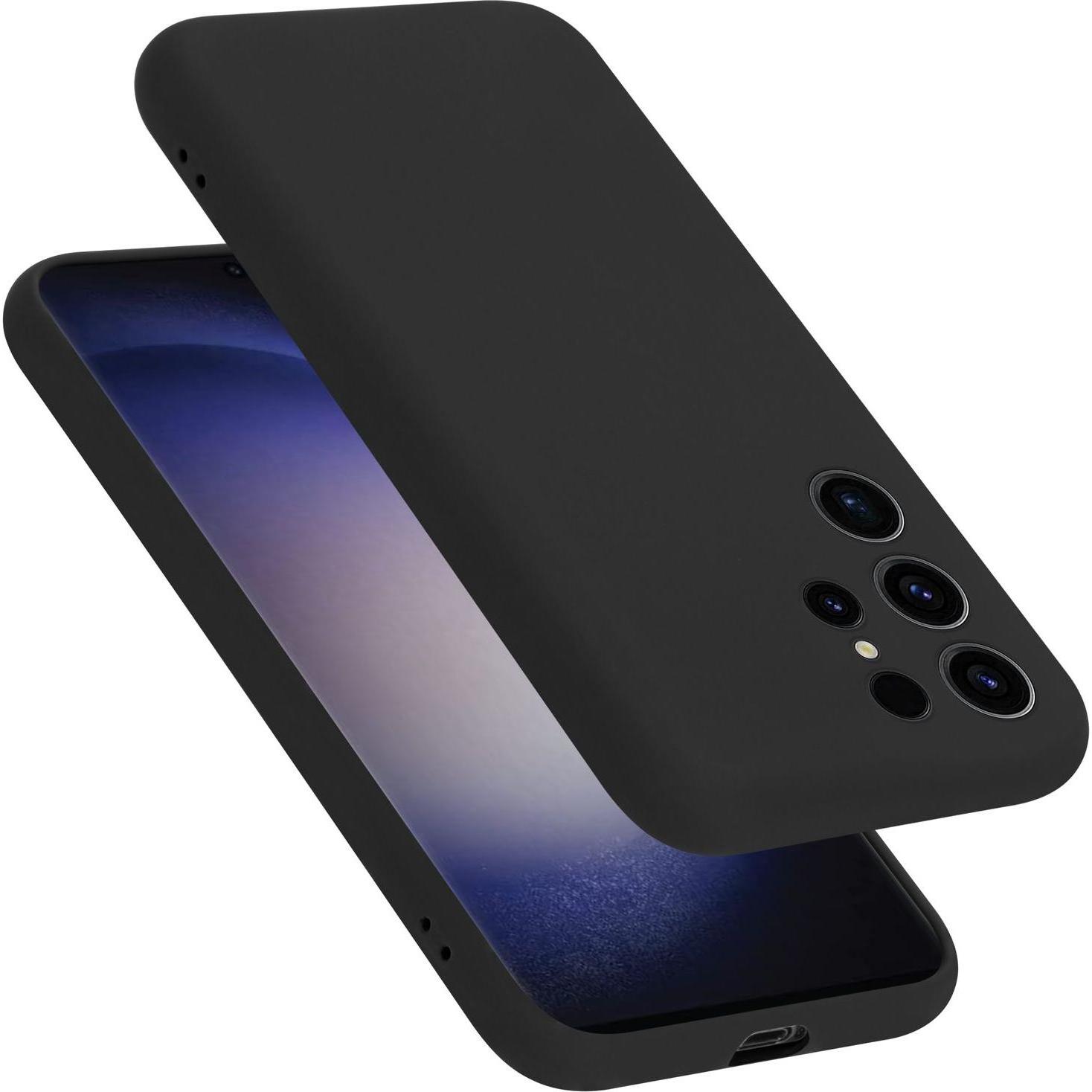 Cadorabo TPU Hülle für Samsung Galaxy S23 ULTRA Liquid (Samsung Galaxy S23 Ultra), Smartphone Hülle, Schwarz