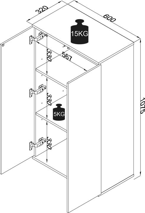 Image du produit VCM Dalosa (60 x 32 x 108 cm)