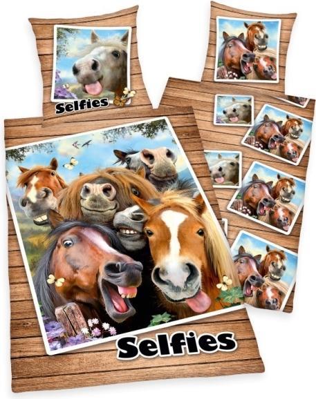 Actual product image MCU Selfies horse bed linen - 100 % cotton