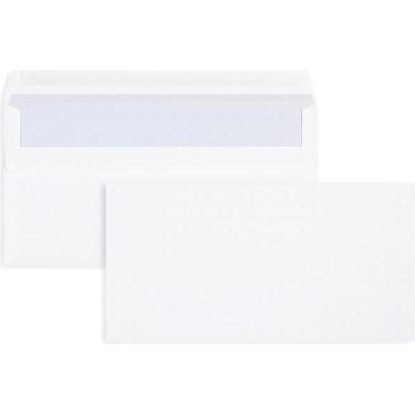 Blanke, Briefumschlag, Briefumschläge 121x235mm 90g/qm selbstklebend VE=1000 Stück weiss (1000 x)