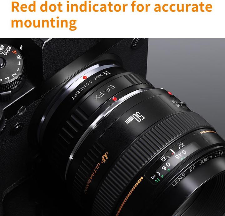 Actual product image K&F Concept High Precision Lens Adapter Mount, EOS-FX