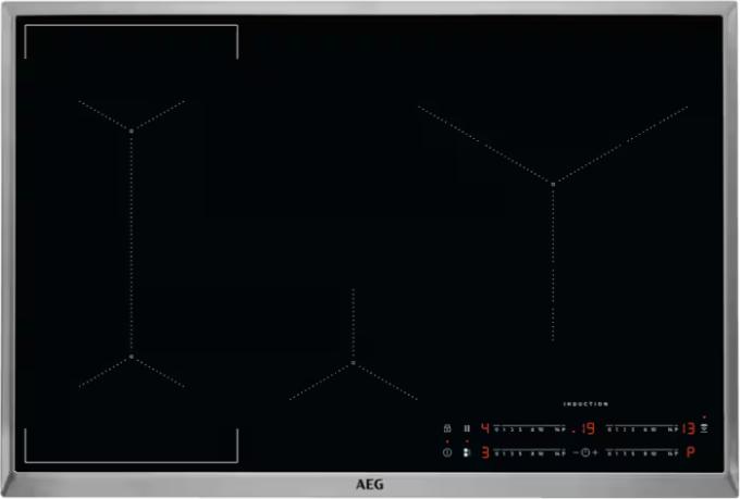 AEG IKE84445XB - Noir - Inox - Intégré - 80 cm - Halogène - Verre - 4 Zone(