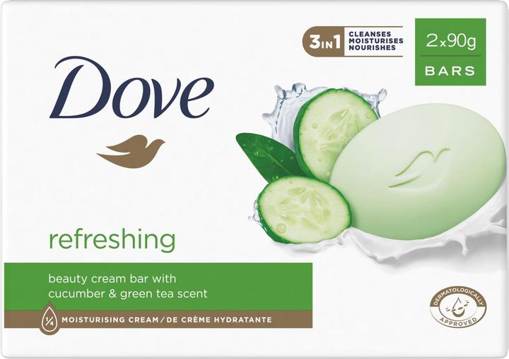 Dove Erfrischender Beauty Cream Bar (Hartseife, 90 g)