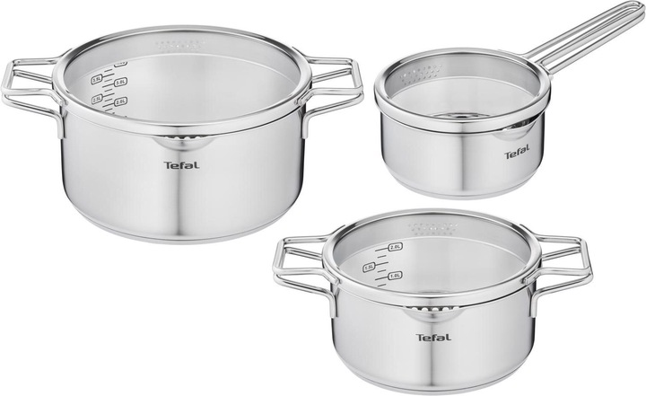 Tefal Nordica cookware set, 6 pcs (24 cm, Pot, Stainless steel)
