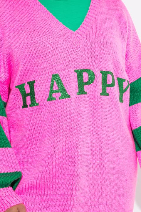 Produktbild Angel of Style Pullover, oversized, HAPPY, Ringel-Ärmel (50, 52)