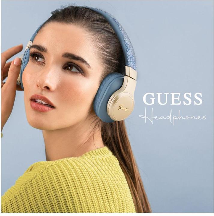 Image du produit Guess Wireless Leather Headphone with Metal Logo (Pas de réduction du bruit, 32 h, Sans fil)