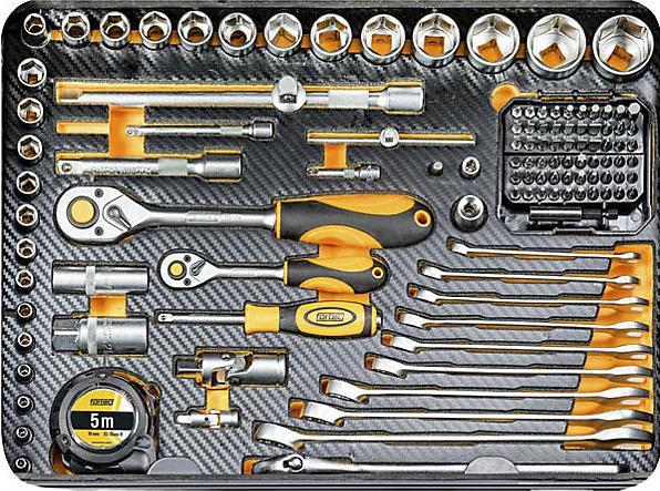 Actual product image kaiserkraft fortec Basic aluminium tool case, 211 pcs. (211 pieces)