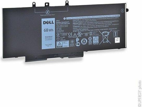 Actual product image Dell Main Battery Pack 7.6V 68Wh 8500mAh (4 cubicles, 8500 mAh)